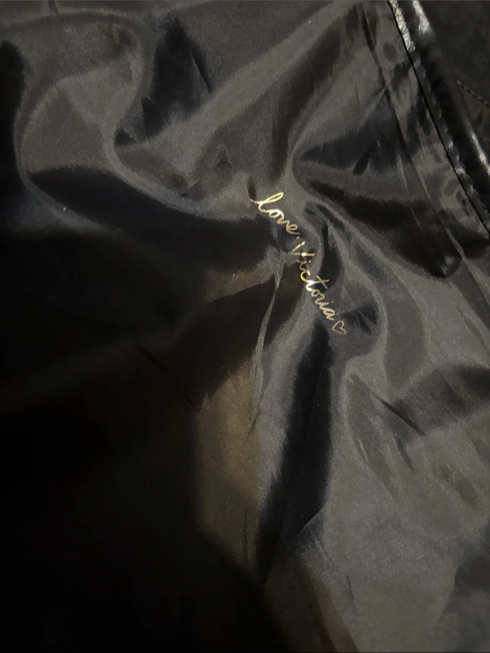 Victoria's Secret Black Tote with Multicolor Sequin Stripes
